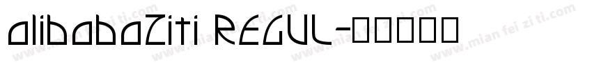 alibabaZiti REGUL字体转换